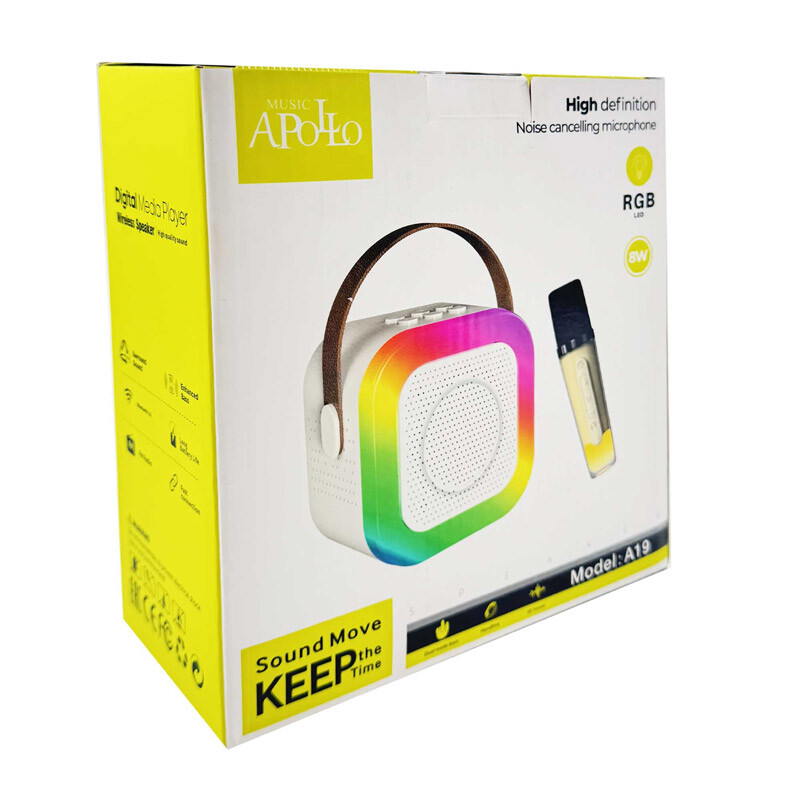 اسپیکر بلوتوثی آپولو A19 RGB + میکروفون - 2