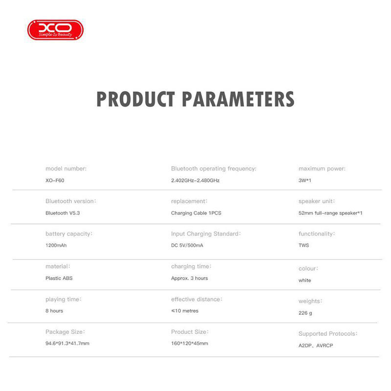 اسپیکر بلوتوثی ایکس او XO-F60 - 5