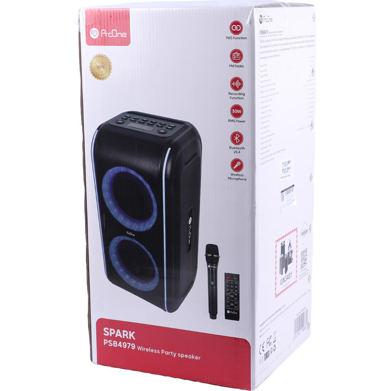 اسپیکر بلوتوثی پرووان Spark PSB4979 + میکروفون و ریموت کنترل - 2