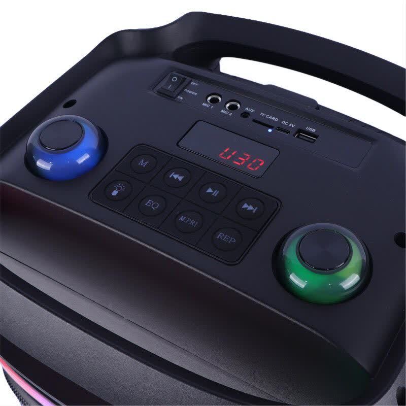 اسپیکر چمدانی بلوتوثی ایکس بیس ABS-12102 + میکروفون و ریموت کنترل - 5