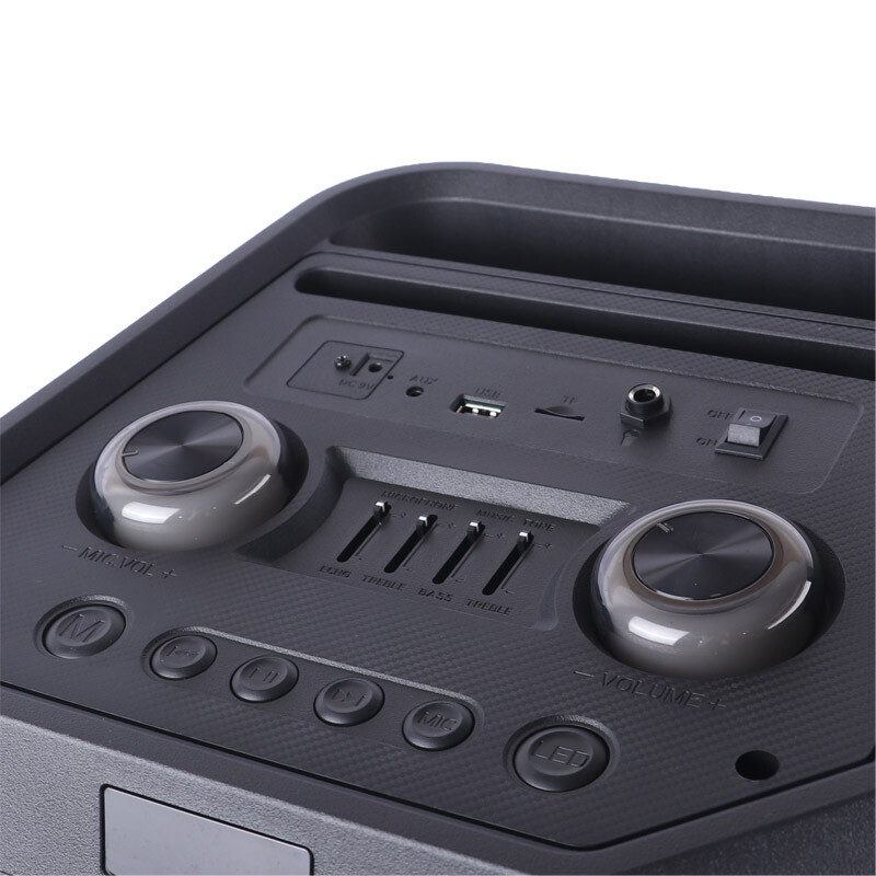 اسپیکر چمدانی بلوتوثی ایکس بیس ABS-12201 + میکروفون و ریموت کنترل - 5