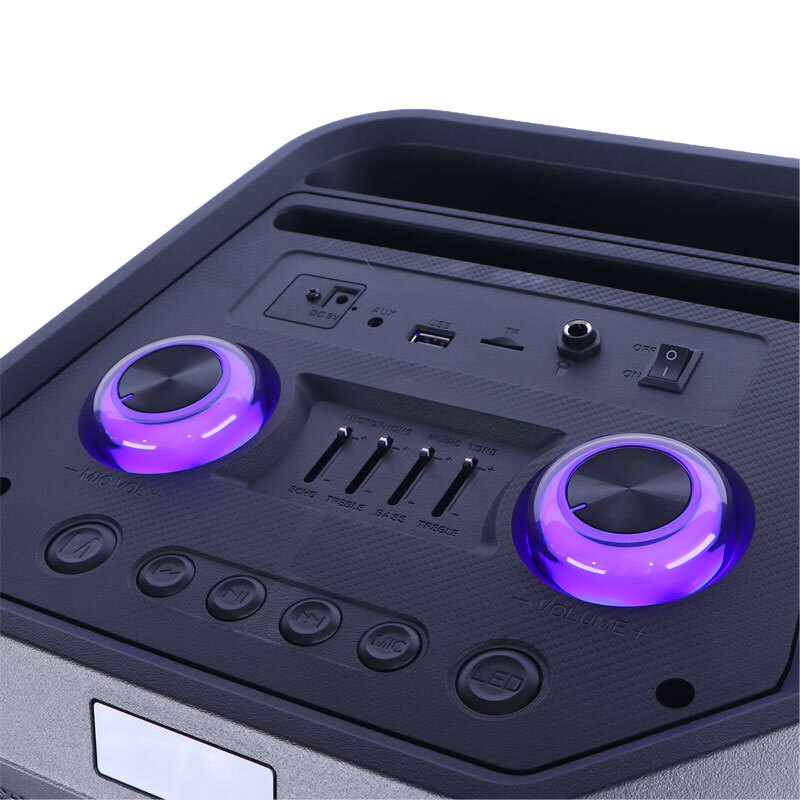 اسپیکر چمدانی بلوتوثی ایکس بیس ABS-12202 + میکروفون و ریموت کنترل - 6