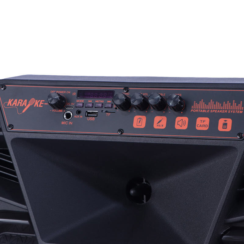 اسپیکر چمدانی بلوتوثی ایکس بیس ABS-15102 + میکروفون و ریموت کنترل - 4