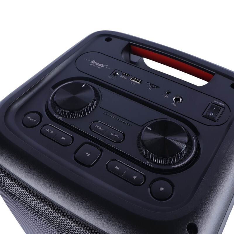 اسپیکر چمدانی بلوتوثی برودو BTS-1910 + میکروفون و ریموت کنترل - 6