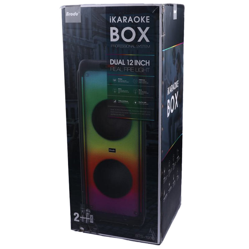 اسپیکر چمدانی بلوتوثی برودو BTS-1938 + ریموت کنترل و میکروفون - 2