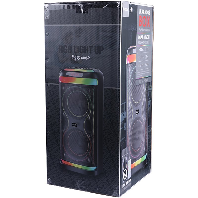 اسپیکر چمدانی بلوتوثی برودو BTS-2099 + میکروفون و ریموت کنترل - 2