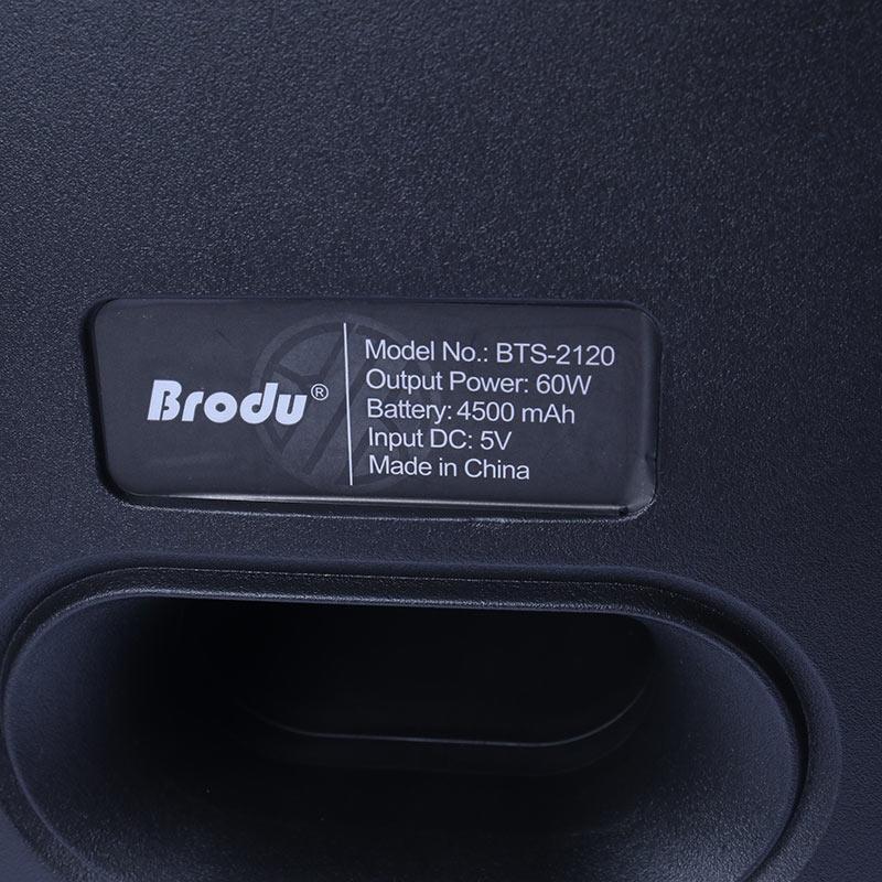 اسپیکر چمدانی بلوتوثی برودو BTS-2120 + میکروفون و ریموت کنترل - 6