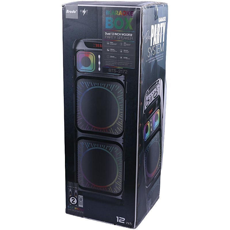 اسپیکر چمدانی بلوتوثی برودو BTS-2172 + میکروفون و ریموت کنترل - 2