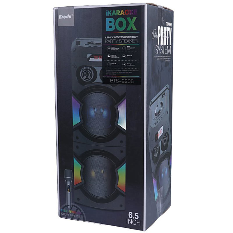 اسپیکر چمدانی بلوتوثی برودو BTS-2238 + میکروفون - 2