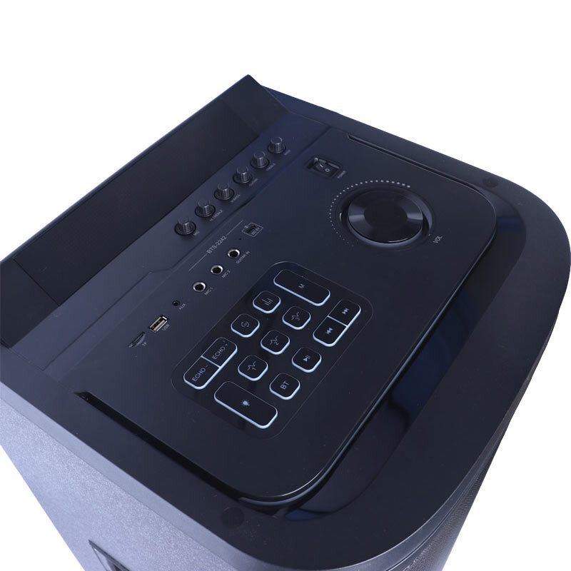 اسپیکر چمدانی بلوتوثی برودو BTS-2242 + میکروفون و ریموت کنترل - 6