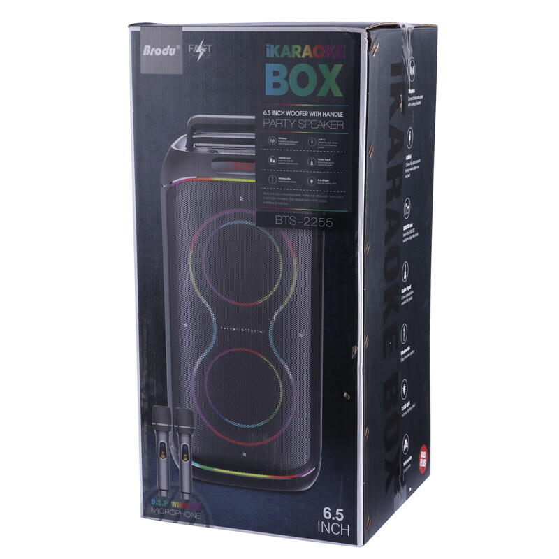 اسپیکر چمدانی بلوتوثی برودو BTS-2255 + میکروفون - 2