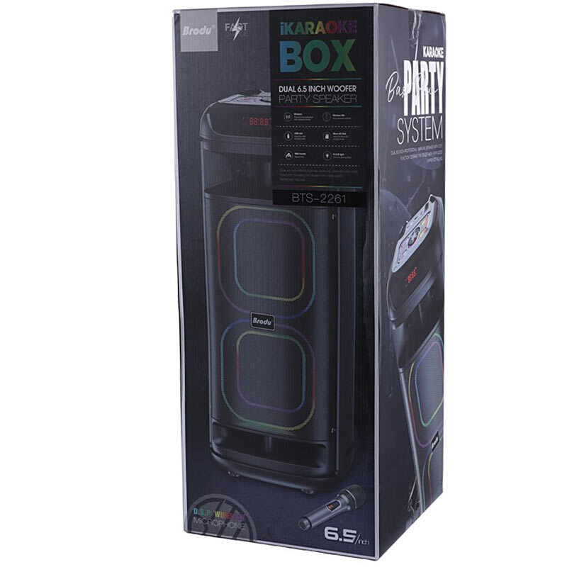 اسپیکر چمدانی بلوتوثی برودو BTS-2261 + میکروفون - 2