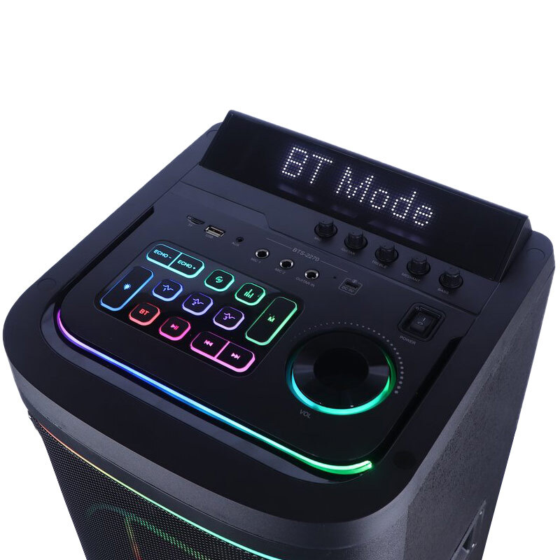 اسپیکر چمدانی بلوتوثی برودو BTS-2270 + میکروفون و ریموت کنترل - 3
