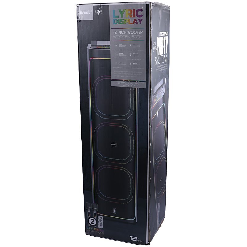 اسپیکر چمدانی بلوتوثی برودو BTS-2272 + میکروفون و ریموت کنترل - 2