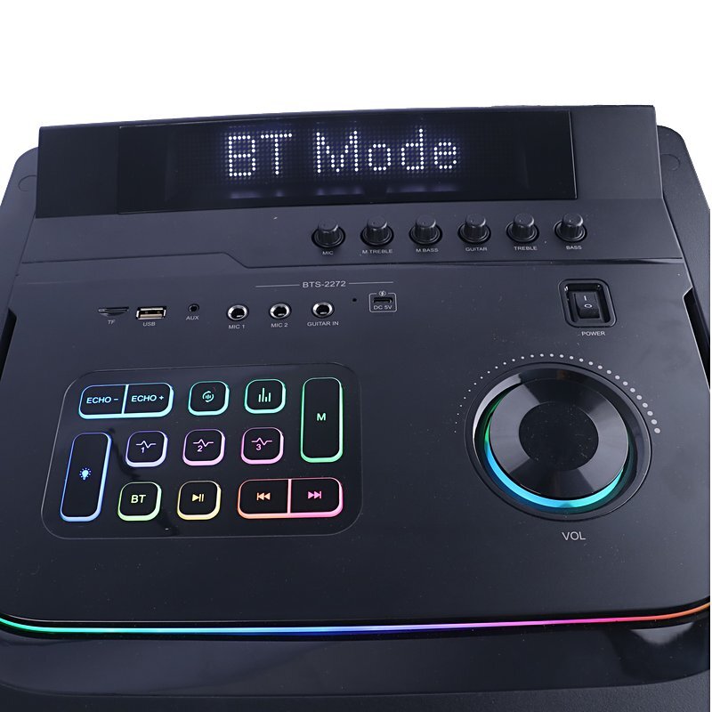 اسپیکر چمدانی بلوتوثی برودو BTS-2272 + میکروفون و ریموت کنترل - 7