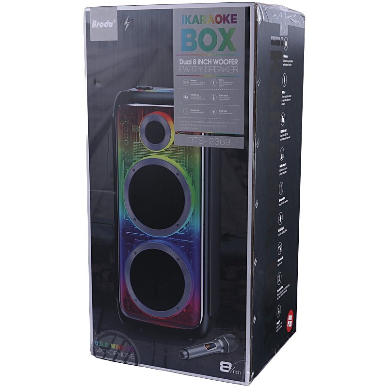 اسپیکر چمدانی بلوتوثی برودو BTS-2369 + میکروفون - 2