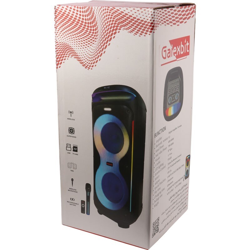اسپیکر چمدانی بلوتوثی گلکس بیت GS-63 + میکروفون و ریموت کنترل - 2