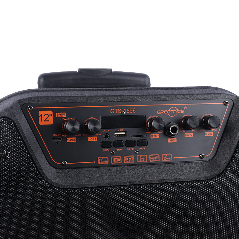 اسپیکر چمدانی بلوتوثی گریت نایس GTS-1596 + میکروفون و ریموت کنترل - 5