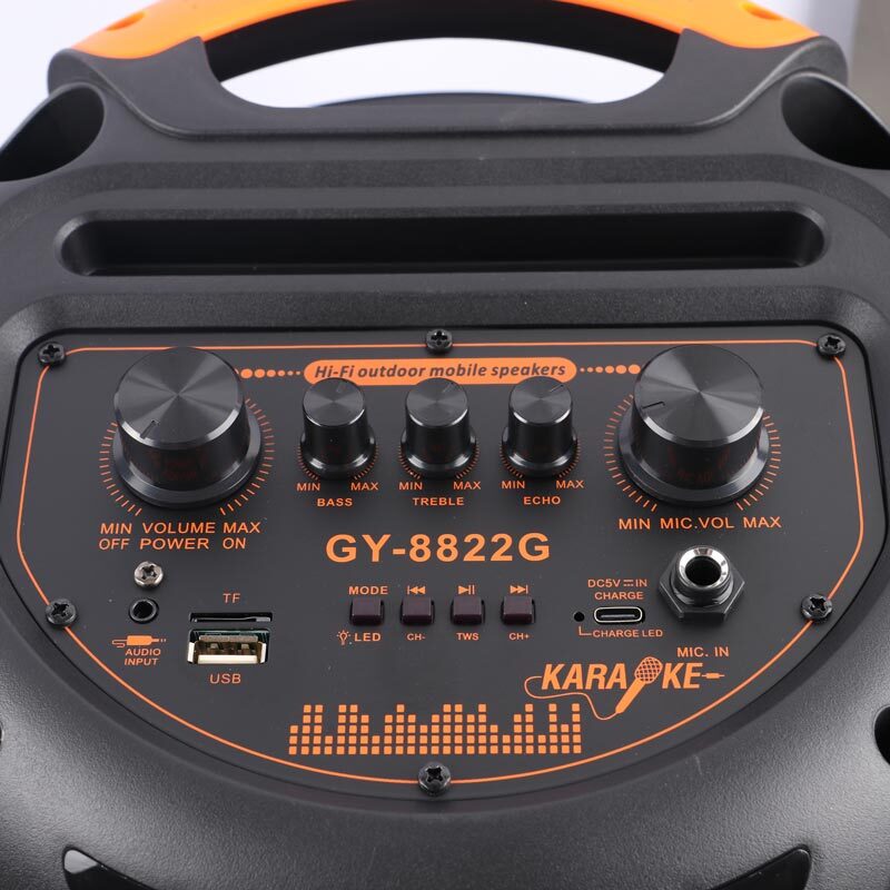اسپیکر چمدانی بلوتوثی GY-8822G + میکروفون و ریموت کنترل - 5