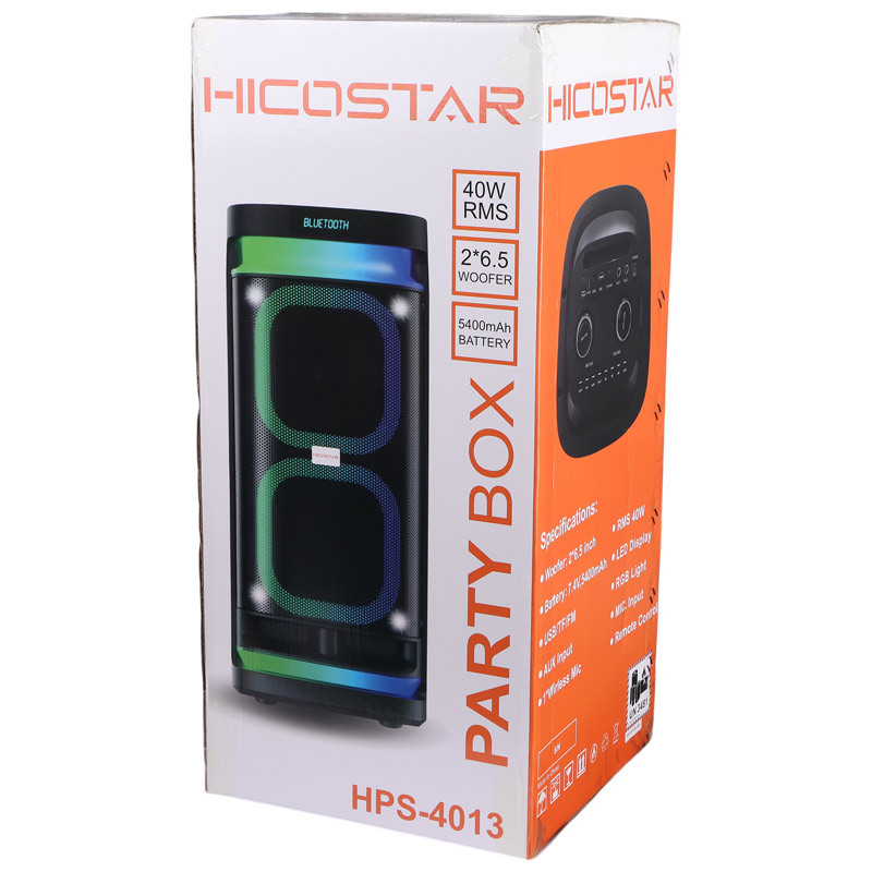 اسپیکر چمدانی بلوتوثی هایکو استار Party Box HPS-4013 + میکروفون و ریموت کنترل - 2