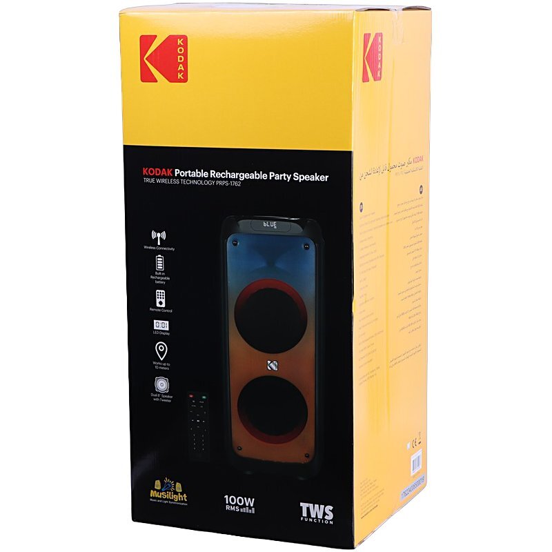 اسپیکر چمدانی بلوتوثی کداک PRPS-1762 + میکروفون و ریموت کنترل - 2