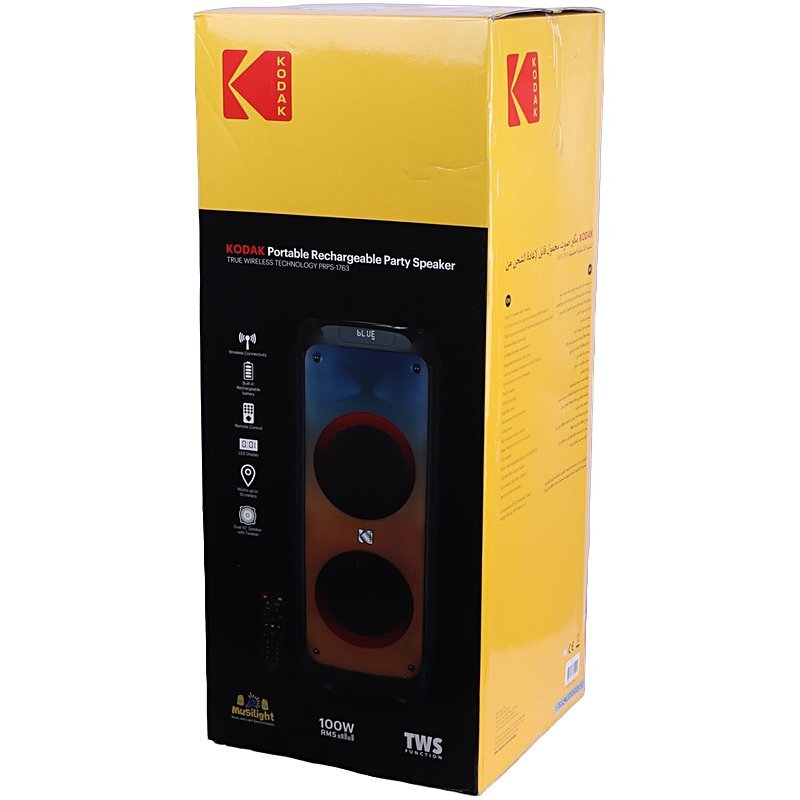 اسپیکر چمدانی بلوتوثی کداک PRPS-1763 + میکروفون و ریموت کنترل - 2