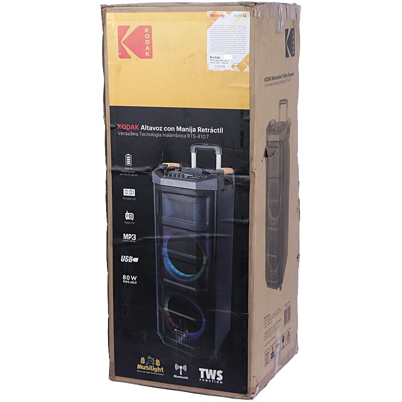 اسپیکر چمدانی بلوتوثی کداک RTS-4107 + میکروفون و ریموت کنترل - 2