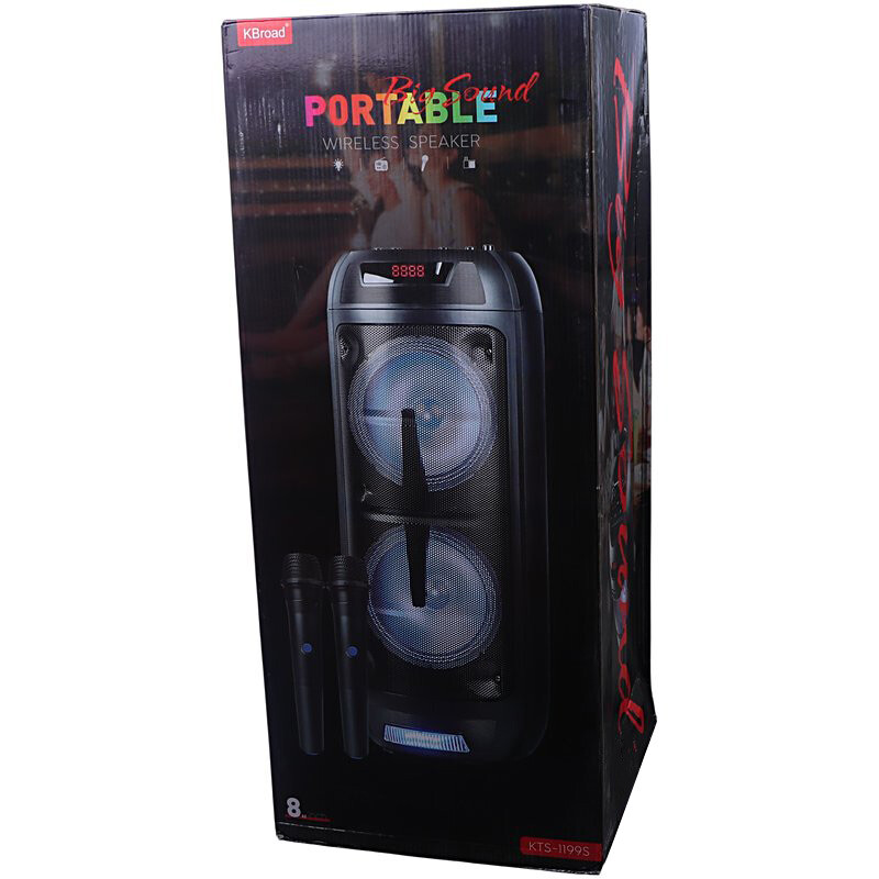 اسپیکر چمدانی بلوتوثی کی برود KTS-1199S + میکروفون - 2