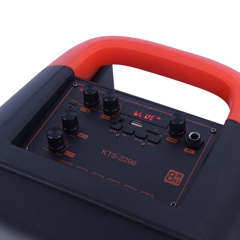 اسپیکر چمدانی بلوتوثی کی برود KTS-2296 + میکروفون و ریموت کنترل - 5