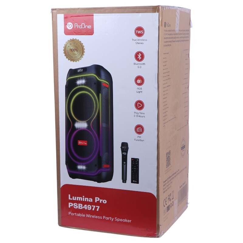 اسپیکر چمدانی بلوتوثی پرووان Lumina Pro PSB4977 + میکروفون و ریموت کنترل - 2