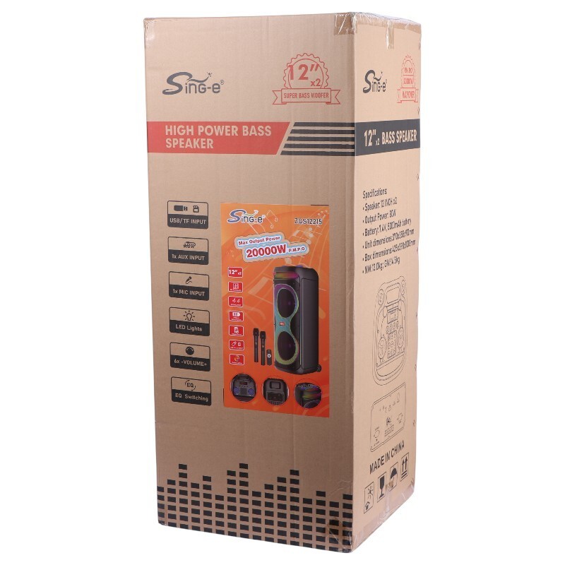 اسپیکر چمدانی بلوتوثی سینگ ای ZQS12215 + میکروفون و ریموت کنترل - 2