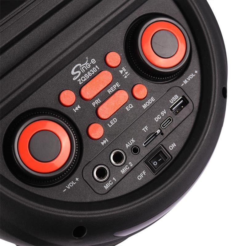 اسپیکر چمدانی بلوتوثی سینگ ای ZQS6301 + میکروفون و ریموت کنترل - 7