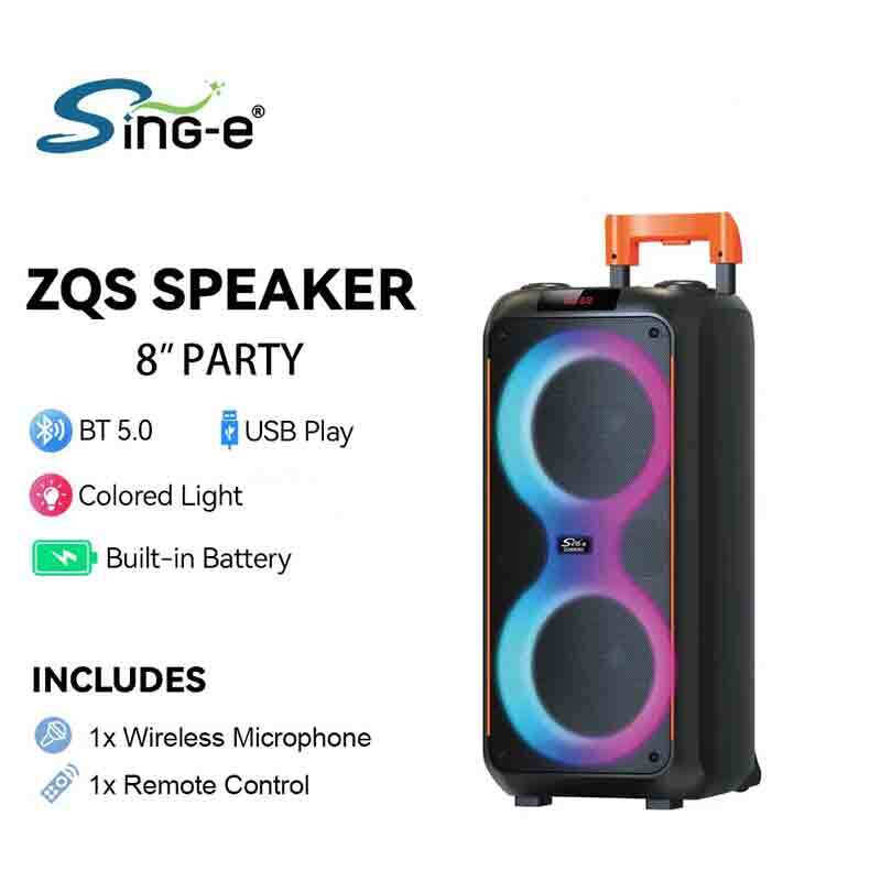 اسپیکر چمدانی بلوتوثی سینگ ای ZQS8262 + میکروفون و ریموت کنترل - 5