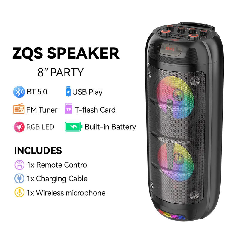 اسپیکر چمدانی بلوتوثی سینگ ای ZQS8270 + میکروفون و ریموت کنترل - 4