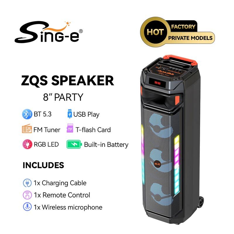 اسپیکر چمدانی بلوتوثی سینگ ای ZQS8317 + میکروفون و ریموت کنترل - 8