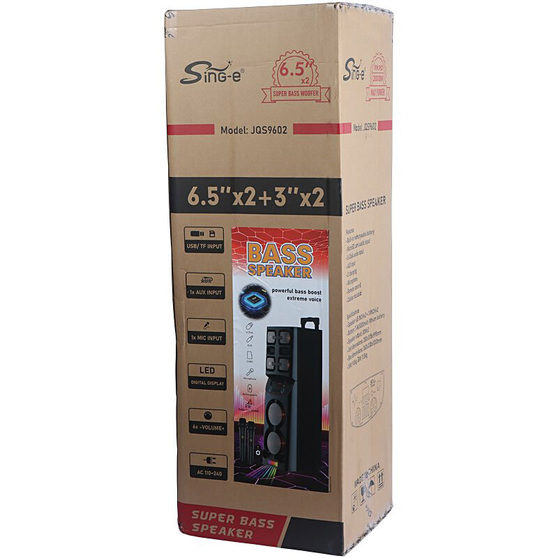 اسپیکر چمدانی بلوتوثی سینگ ای ZQS9602 + میکروفون و ریموت کنترل - 2