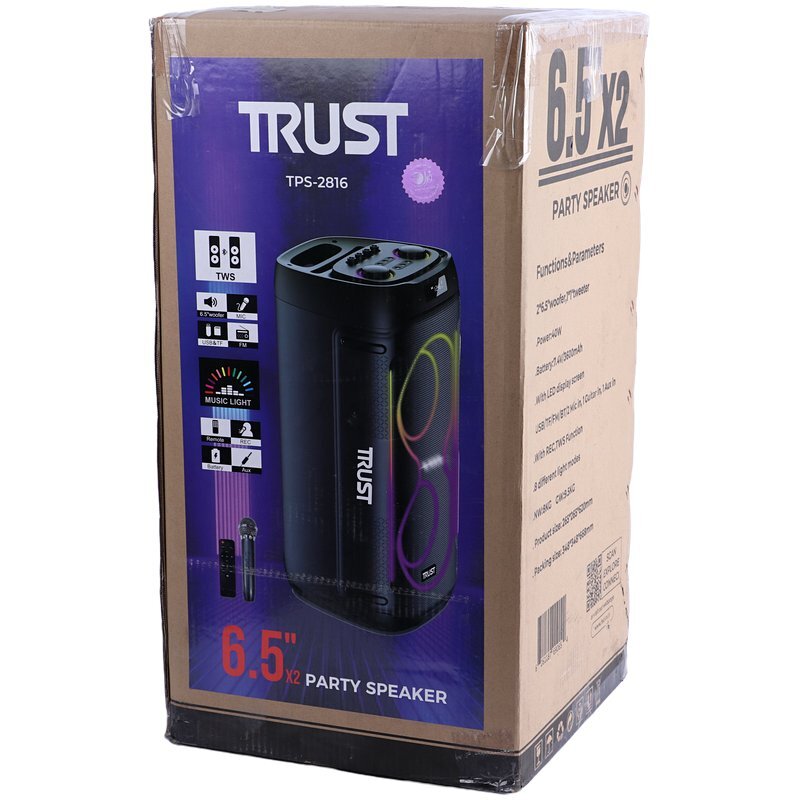 اسپیکر چمدانی بلوتوثی تراست TPS-2816 + میکروفون و ریموت کنترل - 2