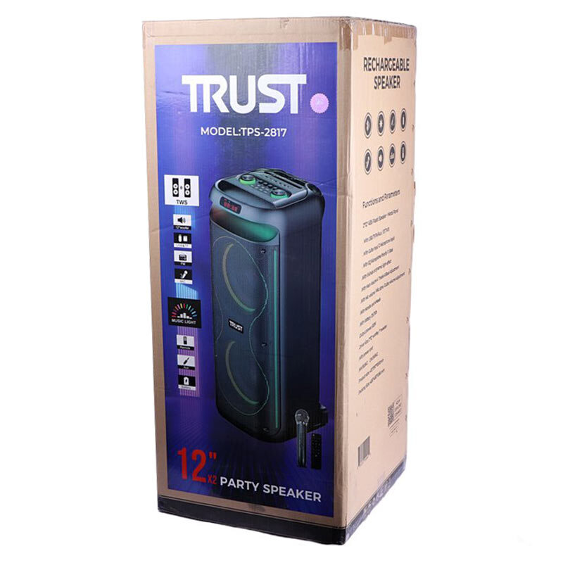 اسپیکر چمدانی بلوتوثی تراست TPS-2817 + میکروفون و ریموت کنترل - 2