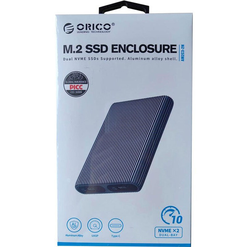 باکس هارد 2 سینی M.2 NVMe SSD اوریکو AM2C3-2N - 2