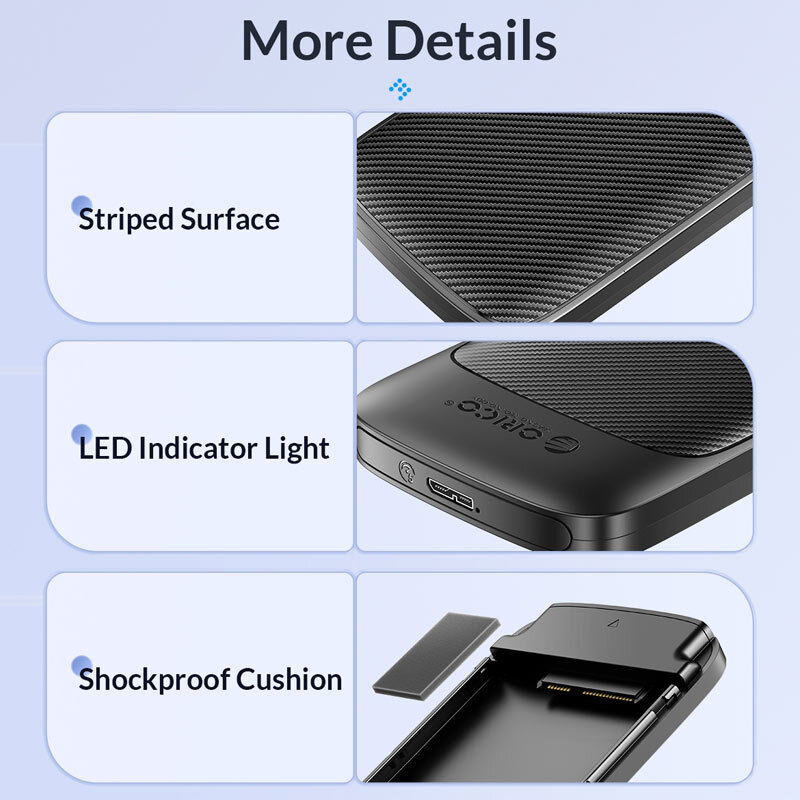 باکس هارد 2.5 اینچی HDD/SSD اوریکو 2020U3-V1 - 4