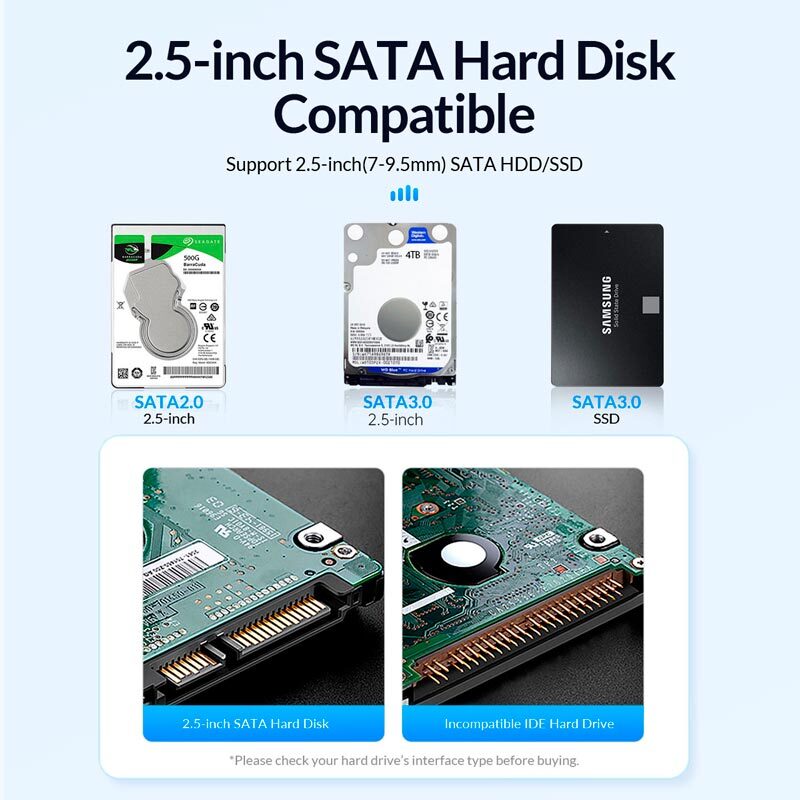 باکس هارد 2.5 اینچی HDD/SSD اوریکو 2520C3 - 6