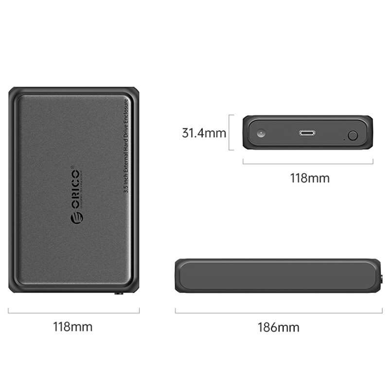 باکس هارد 3.5 اینچی HDD/SSD اوریکو DDL35-C3 - 3