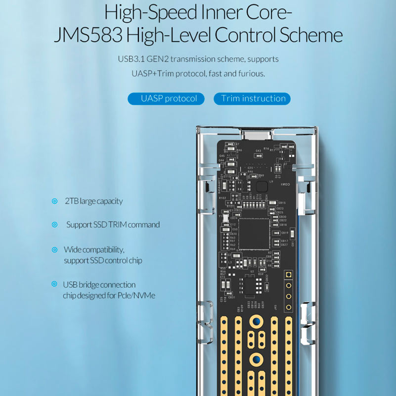 باکس هارد M.2 NVMe SSD اوریکو TCM2-C3 - 6