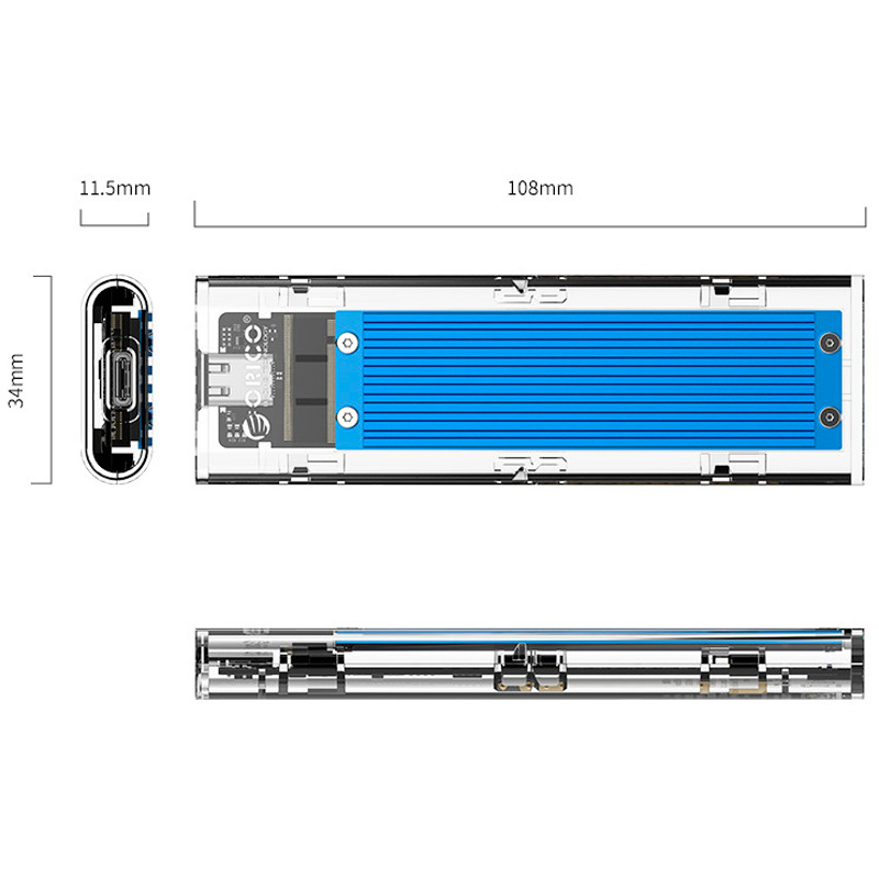 باکس هارد M.2 NVMe SSD اوریکو TCM2-C3 - 8