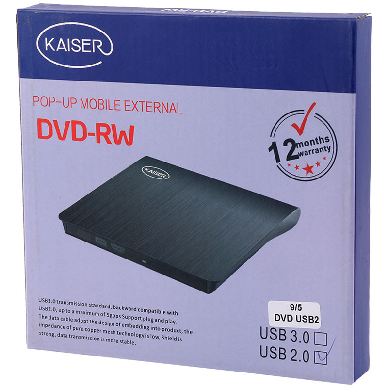 باکس تبدیل DVD رایتر اینترنال به اکسترنال Kaiser 9.5mm - 2
