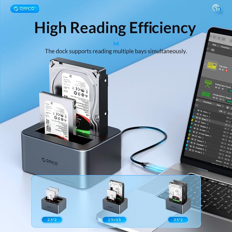 داک هارد 5 سینی اوریکو Orico 6656C3-C USB 3.2 - 6