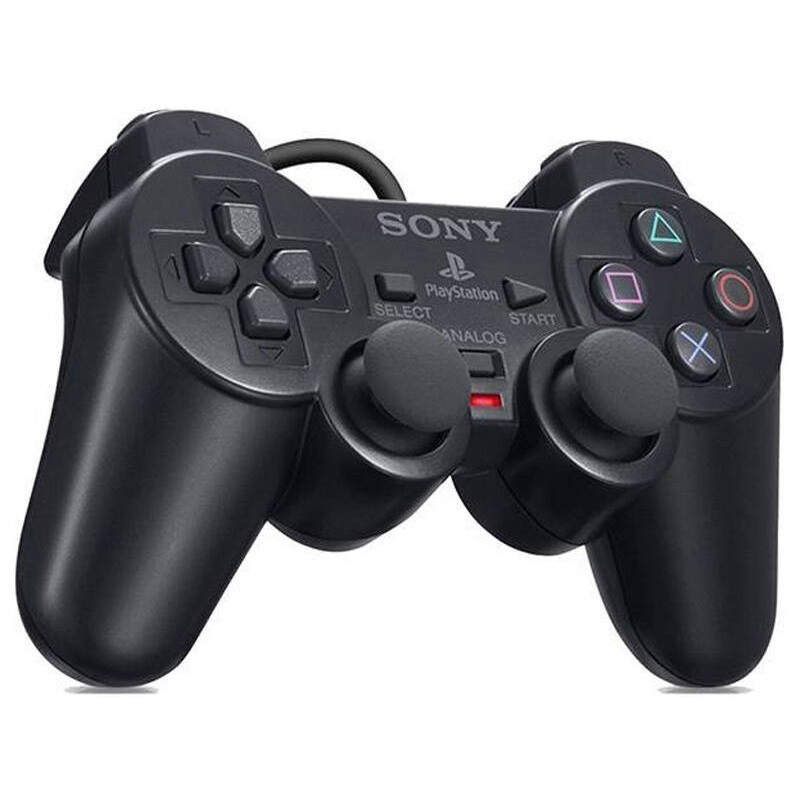 دسته بازی تک شوکدار Sony PS2 مشکی سیم ابریشمی - 2