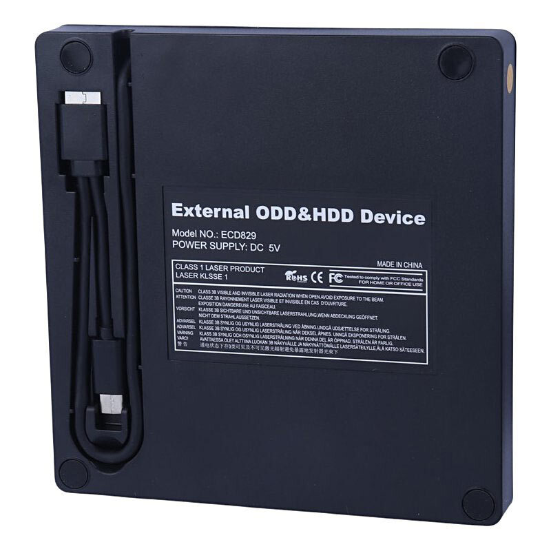 DVD رایتر اکسترنال اولترا تین Ultra Thin ECD829 Type-C / USB3.0 - 7
