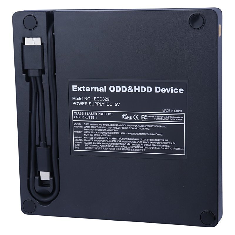 DVD رایتر اکسترنال اولترا تین Ultra Thin ECD829 Type-C / USB3.0 کد 1 - 5