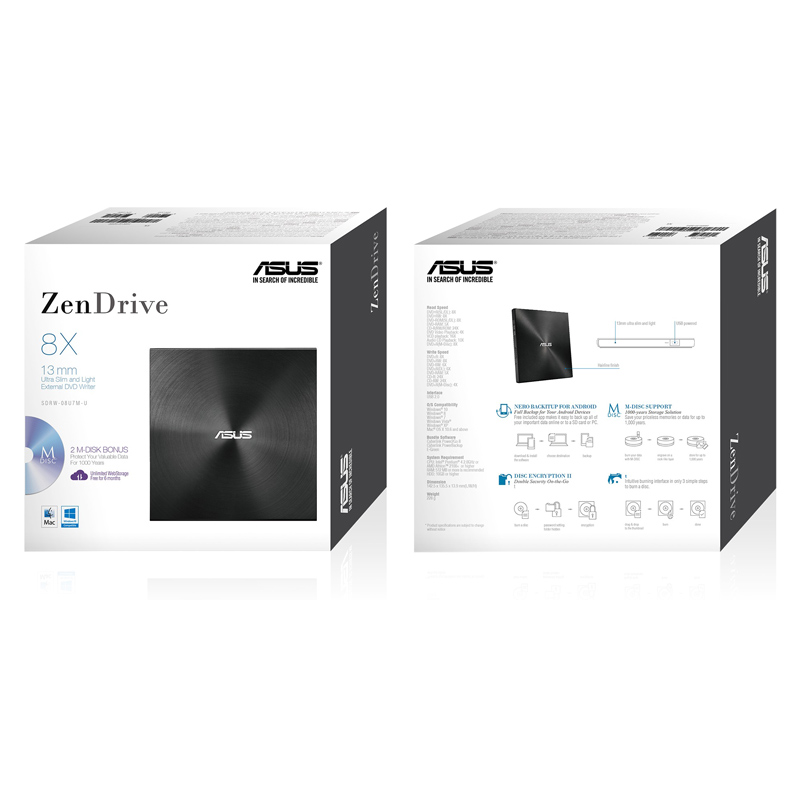 DVD رایتر اکسترنال ایسوس Asus ZenDrive U7M - 2